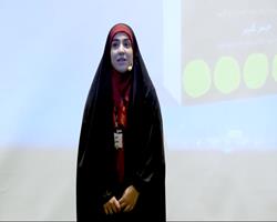 اجرای نگین سهرابی در دومین دوره مسابقات ملی‌ ارائه سه‌ دقیقه‌ای (بخش کتاب)